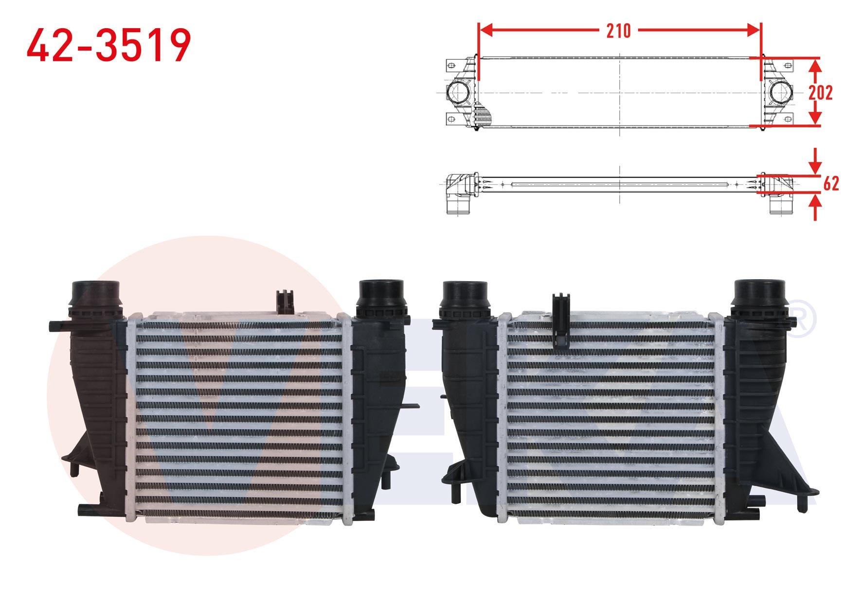 TURBO RADYATORU (INTERCOOLER) (SEGMANLI) RENAULT CLIO III (BR0/1,CR0/1) 1.5 DCI 2010-