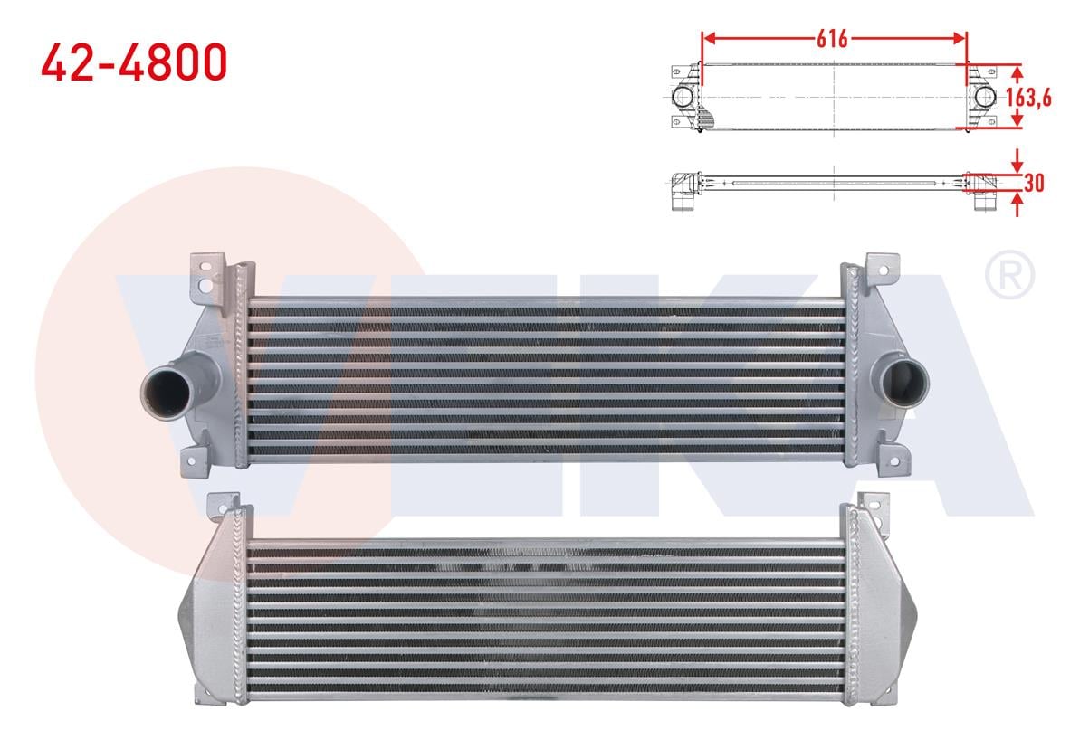 TURBO RADYATORU (INTERCOOLER) SSANGYONG ACTYON I 2.0 XDI 4X4 2005-2012/ ACTYON SPORTS I 2.0 XDI 4X4 2007-/ ACTYON SPORTS II 2.0 XDI 4X4 2012-/ KYRON 2