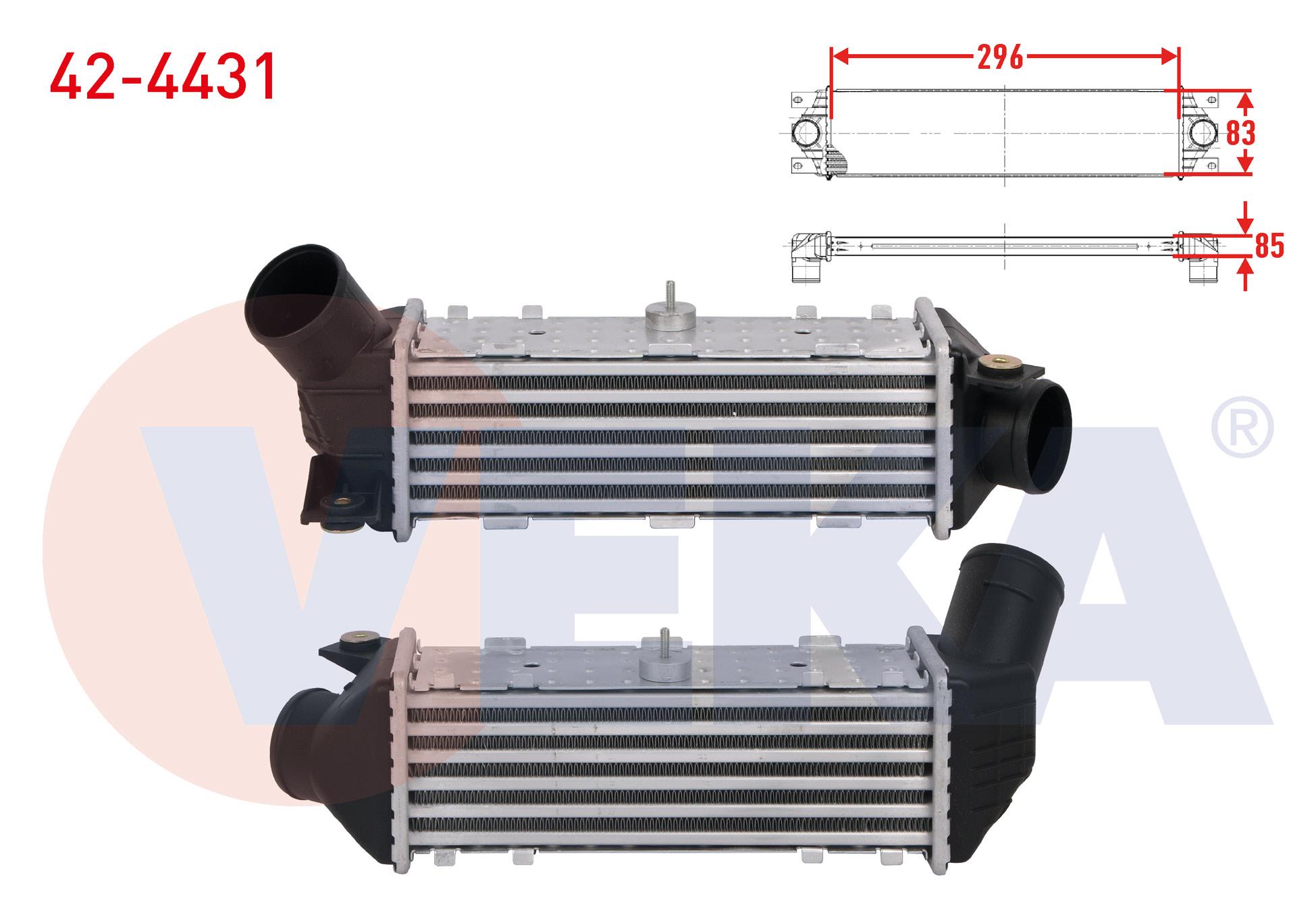 TURBO RADYATORU (INTERCOOLER) VOLKSWAGEN POLO III, CADDY 1.9 TDI 1996-2004 / SEAT CORDOBA, IBIZA II 1.9 TDI, 1.8 T 1996-2002