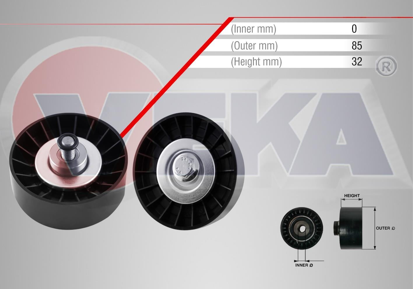 V  KAYISI GERGI RULMANI PLASTIK 85X32 CHRYSLER VOYAGER III 2.5 TD 1995-2001 / JEEP GRAND CHEROKEE I 2.5 TD 1991-1999