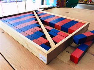 Montessori Kırmızı Mavi Çubuklar İkili Set