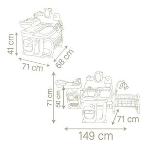 Smoby 3ü 1 Arada Oyuncak Bebek Mega Oyun Seti