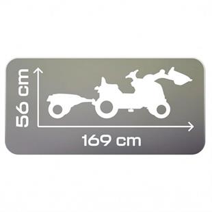 Smoby XL Römorklu Pedallı ve Kepçeli Traktör Yeşil