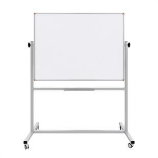 Çelik Emaye Mobil Tekerlekli 360° Dönerli Yazı Tahtası 90x120 cm