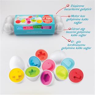 Circle Toys 12’Li Geometrik Yumurta