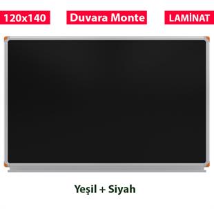 Duvara Monte Laminat Yazı Tahtası 120x140 cm Yeşil + Siyah