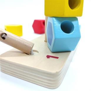 Hape Eğitici Ahşap Dizme Blokları