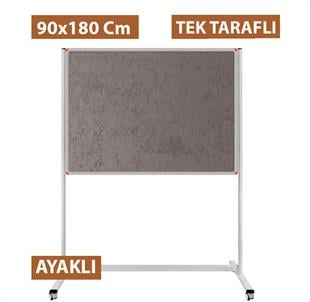 Kumaş Kaplı Pano Tekerlekli Ayaklı Sabit Tek Taraflı 90x180 cm