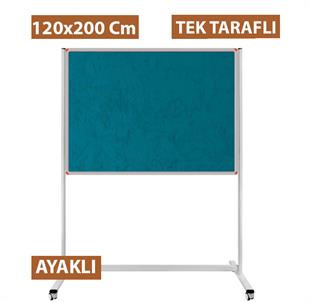 Kumaş Kaplı Pano Tekerlekli Ayaklı Sabit Tek Taraflı 120x200 cm