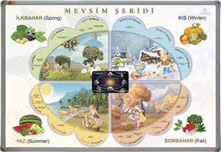Mevsimler Tablosu Alüminyum Çerçeveli 70x100 cm