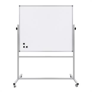 Mıknatıslı 360° Dönerli Tekerlekli Mobil Yazı Tahtası 120x140 cm
