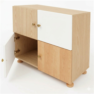 Oscar Dört Kapaklı Dolap