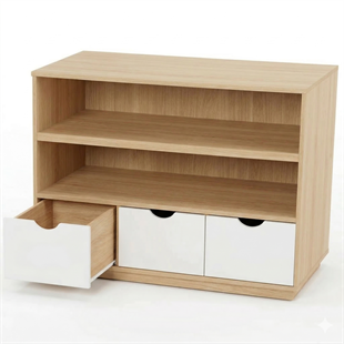 Oscar İki Raf Üç Çekmeceli Dolap