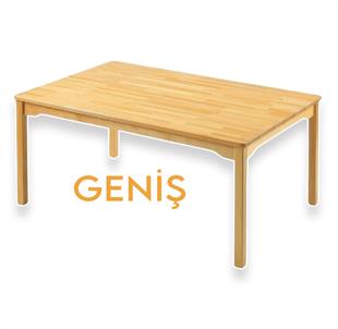 Oscar Masif Geniş Dikdörtgen Masa