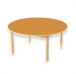 Oscar Naturel Yuvarlak Masa