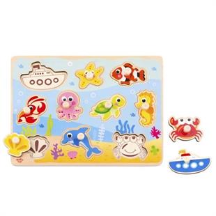 Tooky Toy  Deniz Hayvanları Ahşap Puzzle