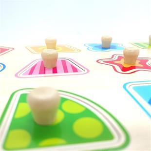 Tooky Toy  Şekiller Ahşap Puzzle