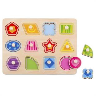 Tooky Toy  Şekiller Ahşap Puzzle