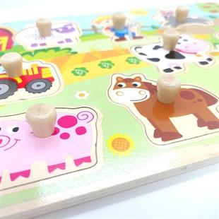 Tooky Toy Çiftlik Hayvanları Ahşap Puzzle