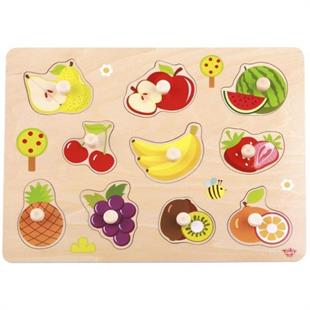 Tooky Toy Meyveler Ahşap Puzzle