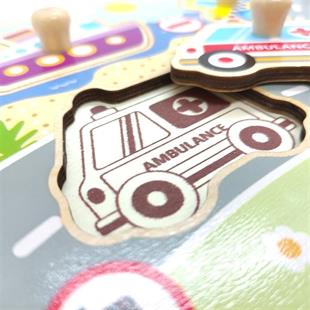 Tooky Toy Taşıtlar Ahşap Puzzle