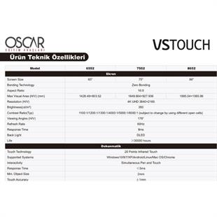 VS Touch Panel 75 İnch