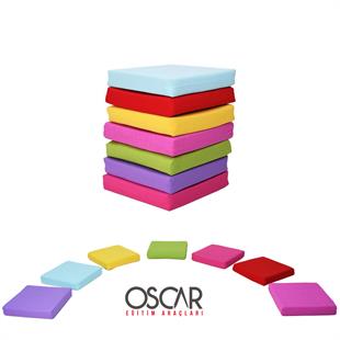 Oscar Floor Cushion 40x40x5 cm (Orange)