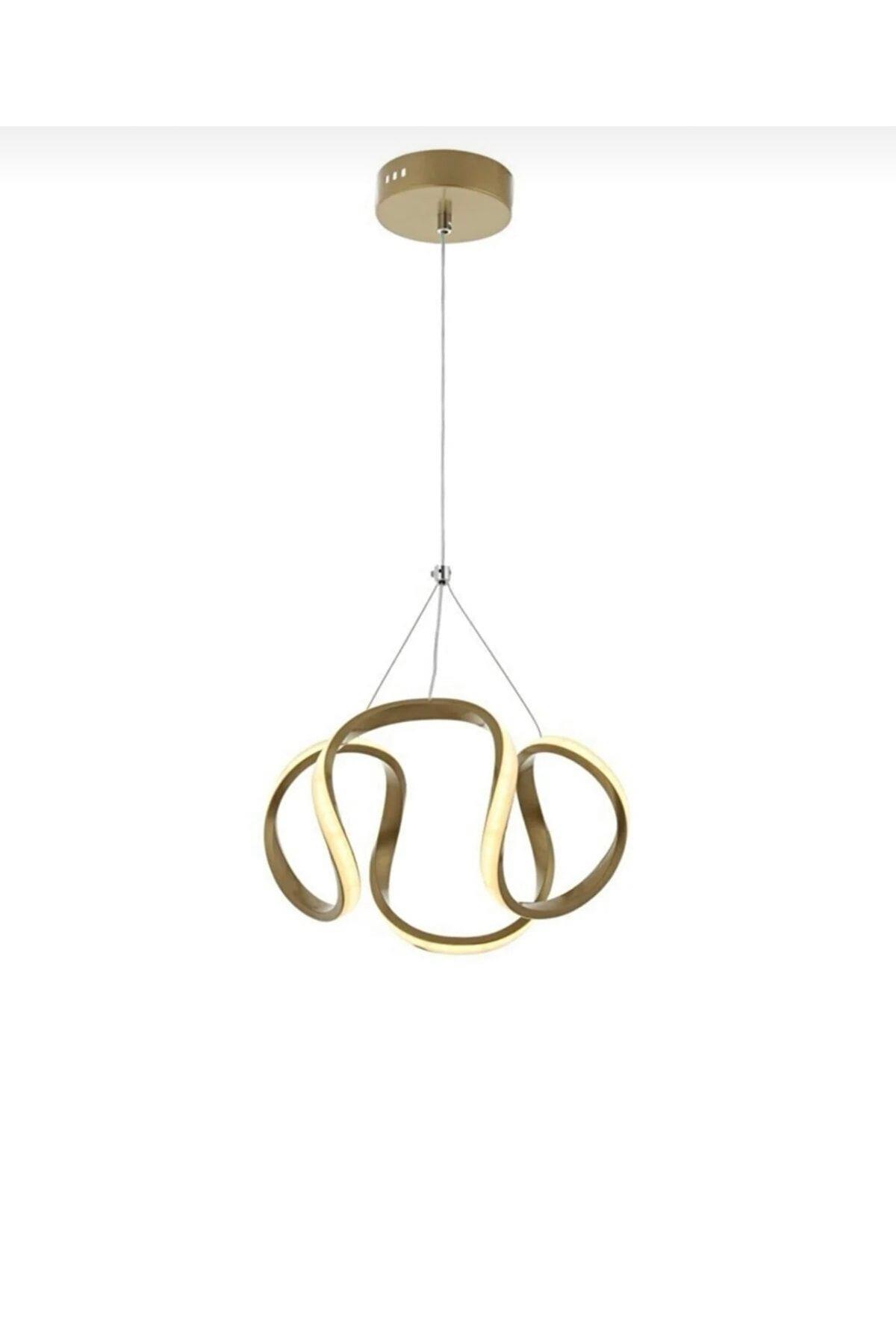 Carrera Modern Sarkıt Led Avize Eskitme Gold 4000k