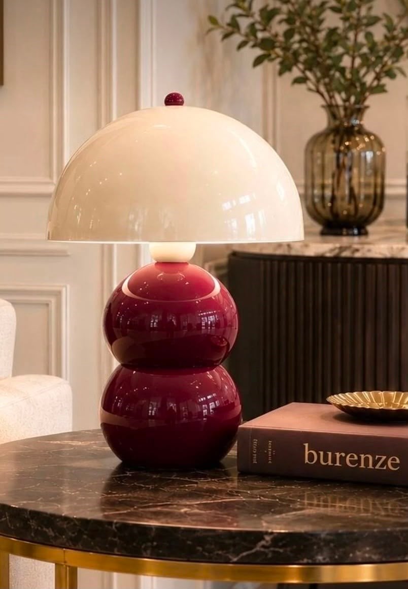 Hamilton Krem Başlıklı Bordo Toplu Masa Lambası Pinterest Model Renkli Abajur Beyaz Kablolu