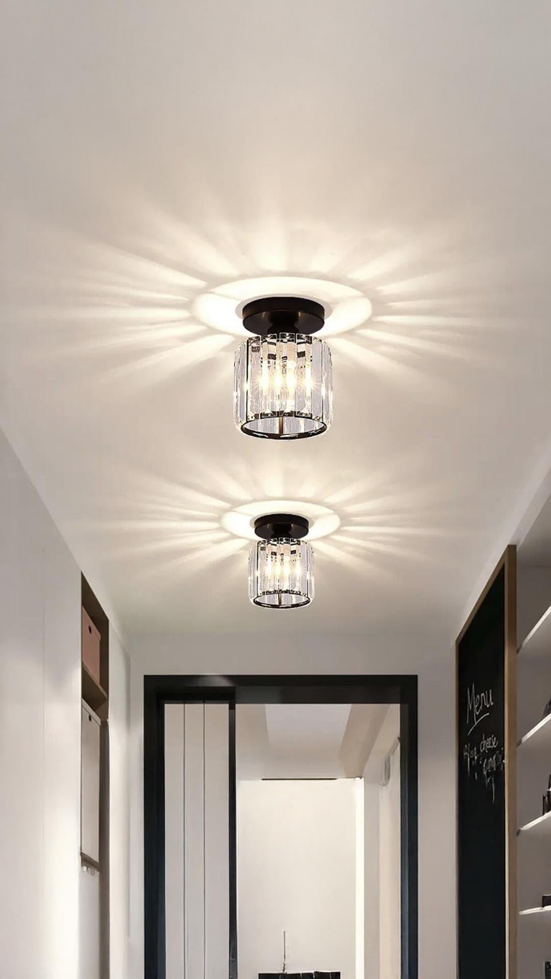 Lüks Taşlı Modern Plafonyer Tavan Avize Luxury Sarkıt Kristal Taşlı Avize Siyah