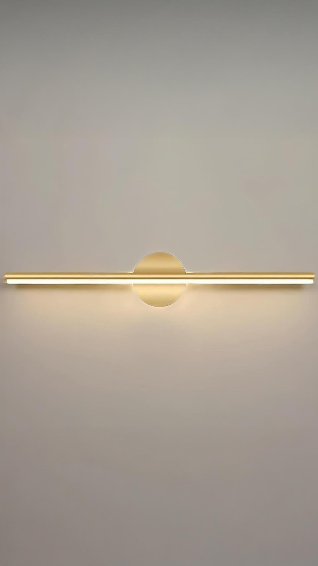 Modern Kablosuz Tak Çalıştır Ledli Pilli Aplik Banyo Tablo Ayna Aydınlatma Eskitme Gold Pil Dahildir