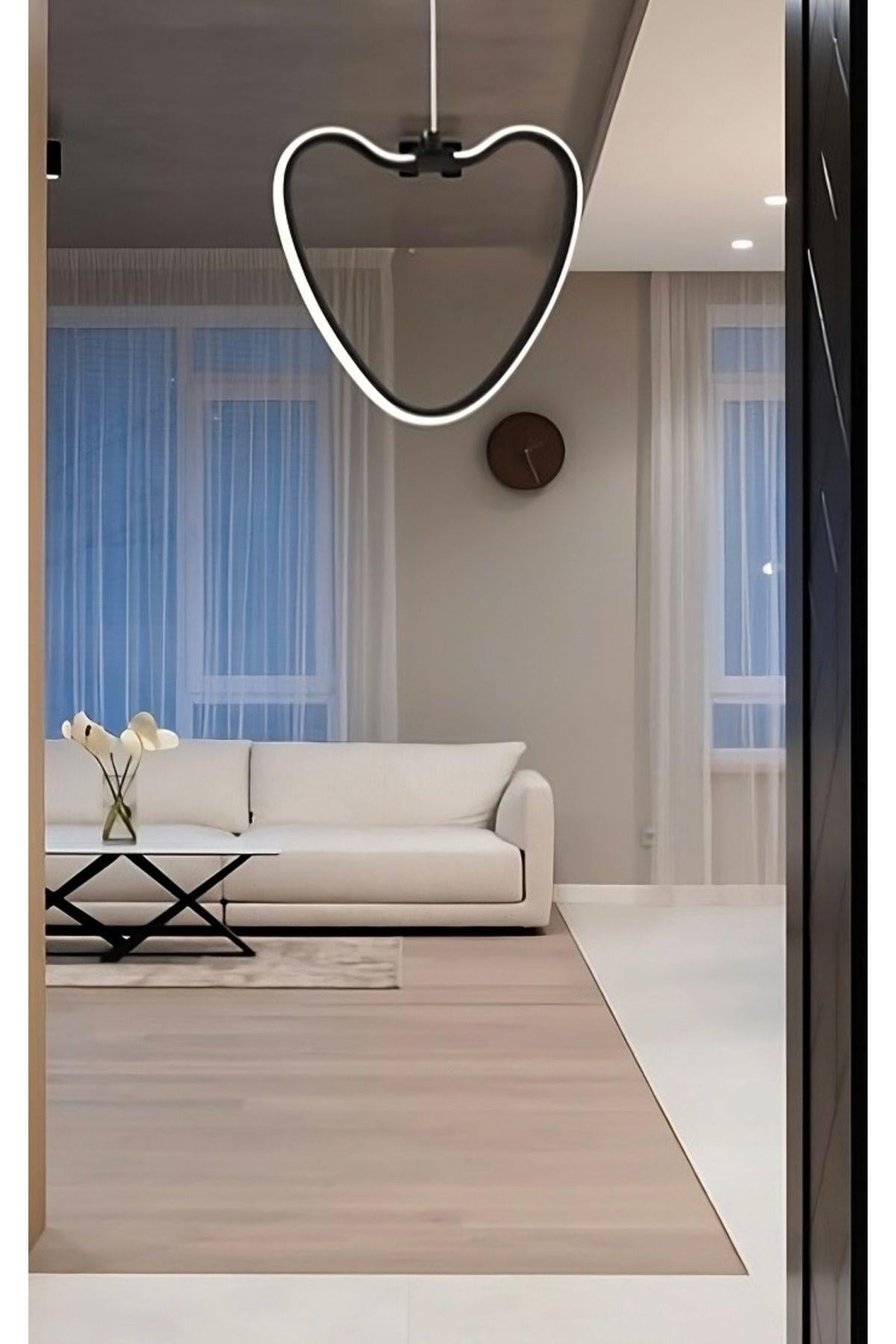 Modern Lovely Led Avize Şık Görsel Ledli Uzun Ömürlü 1. Sınıf Kalite Siyah Gövde