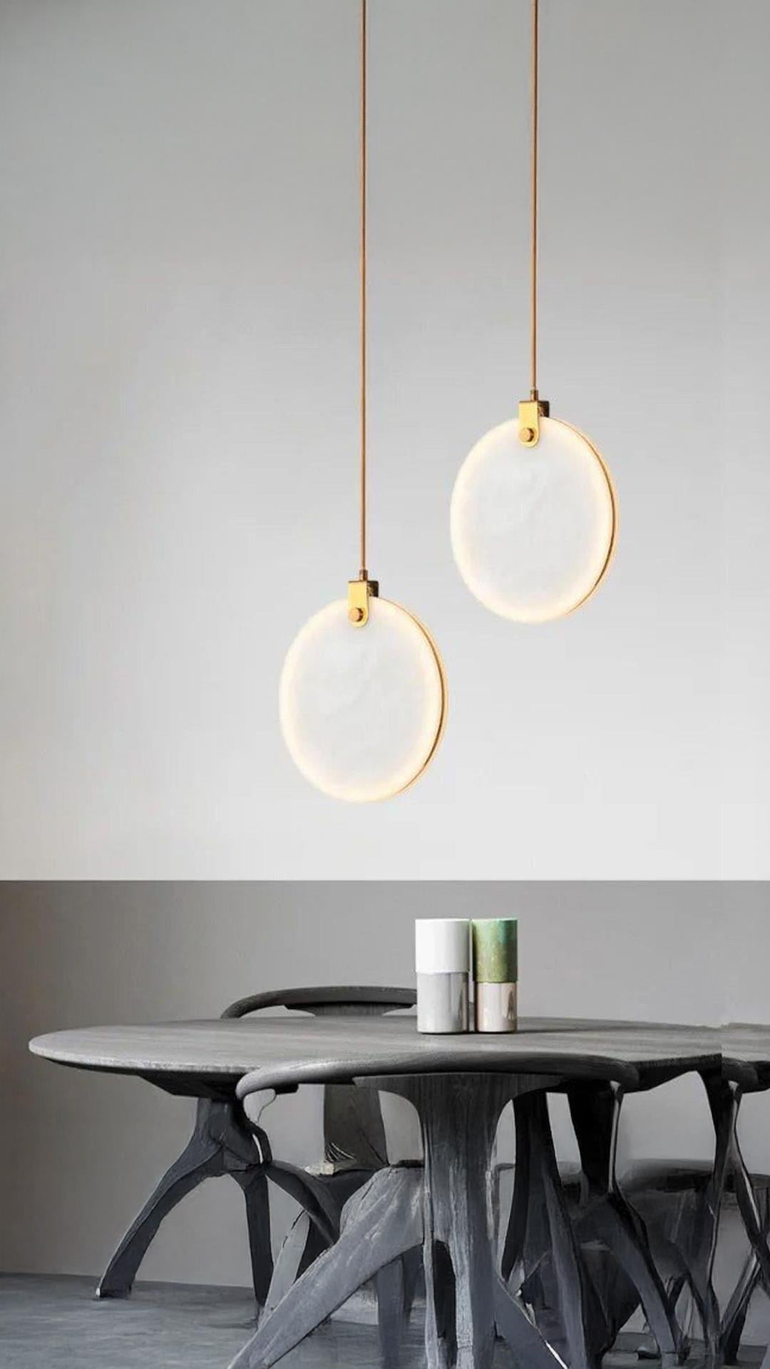 Modern Lüks Tasarım Marble Lighting Tekli Sarkıt Mermer Avize Eskitme Gold 1 Adet