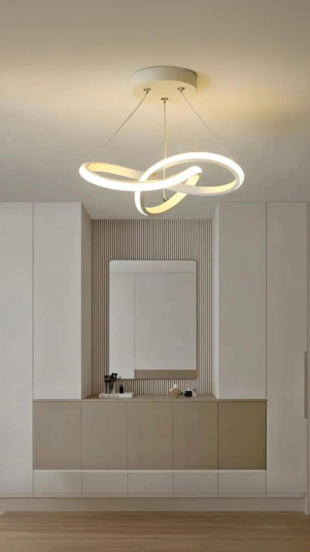 Modern Plafonyer Led Avize Beyaz 6500K Gövde Buz Beyazı Işık