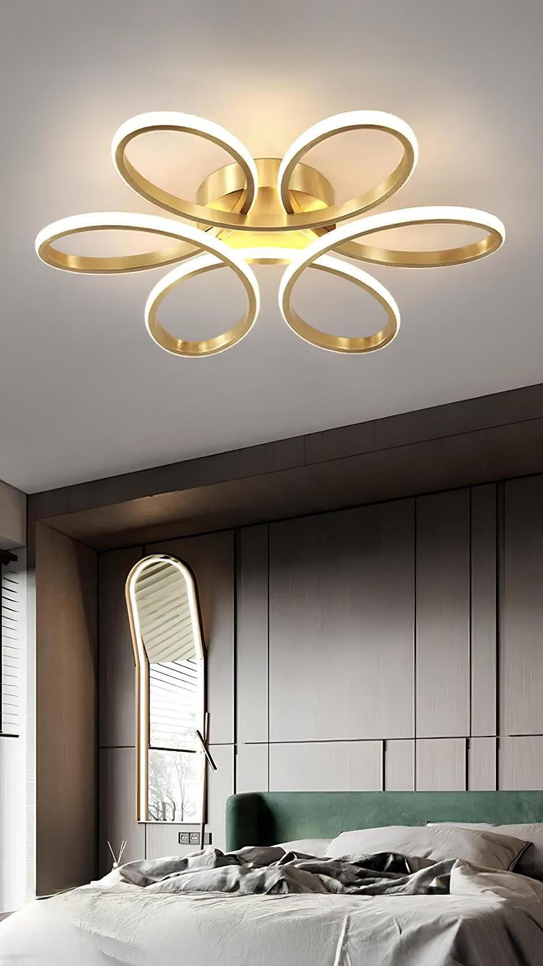 Modern Plafonyer Tavan Led Avize Margarita Ledli Avize Eskitme Gold
