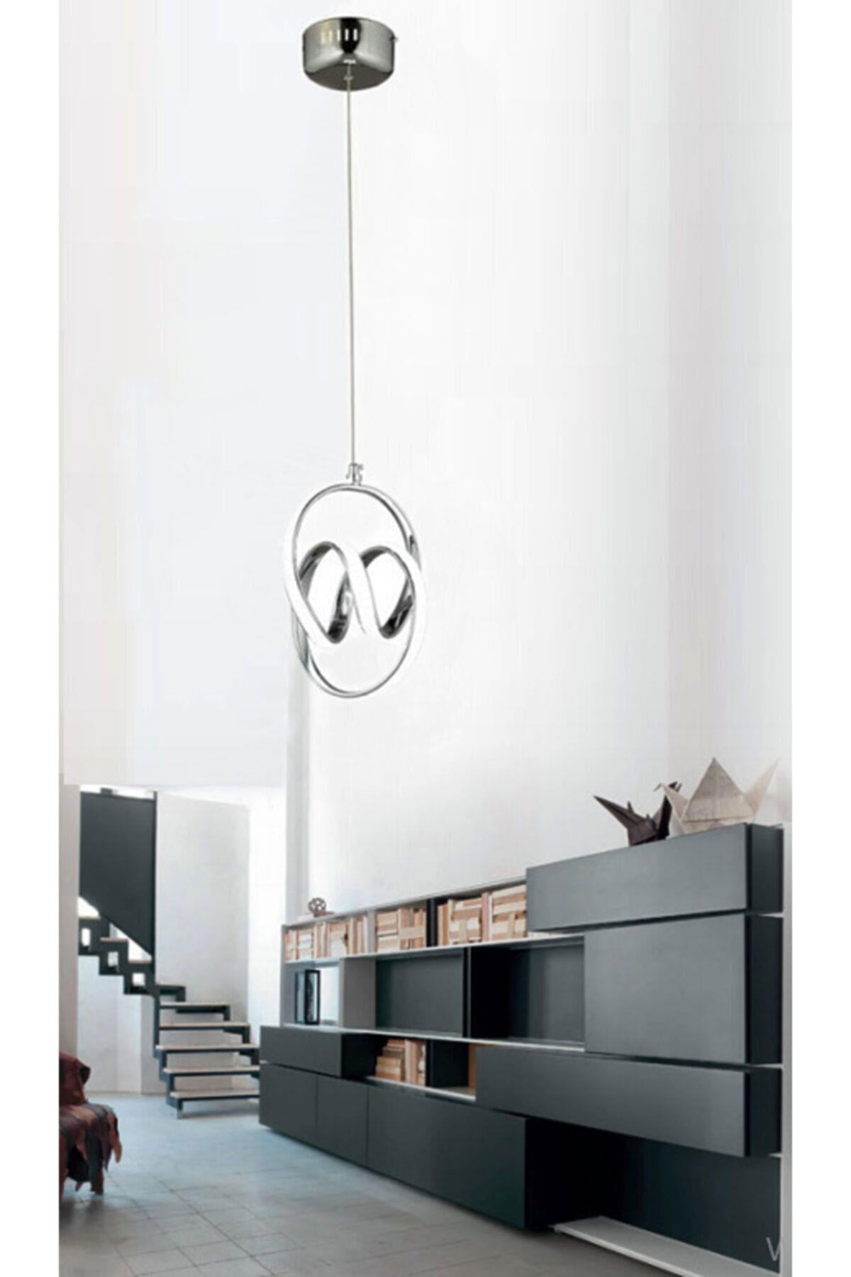 Modern Sarkıt Led Avize Krom Ledli Avize