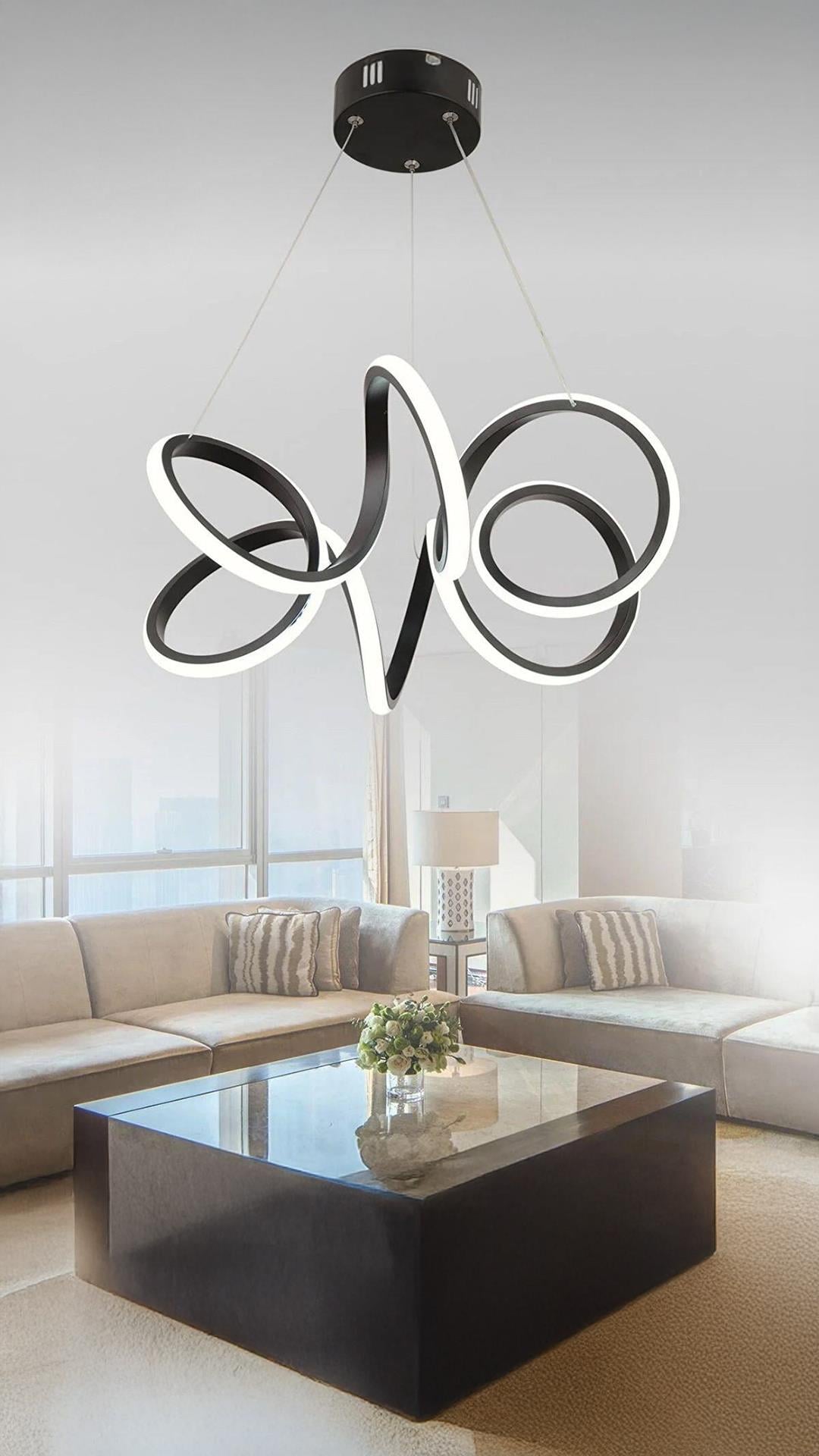 Modern Sarkıt Pagani Led Avize Salon Mutfak Ledli Avize Siyah