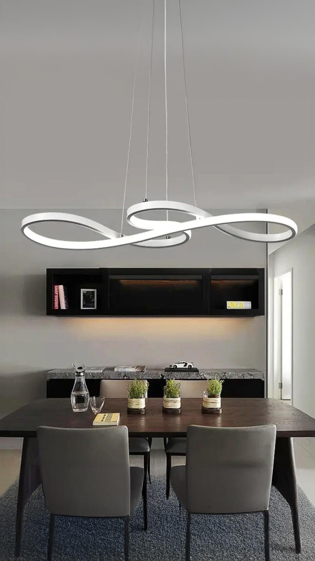 Modern Sarkıt Violino Power Led Avize Krom Gümüş