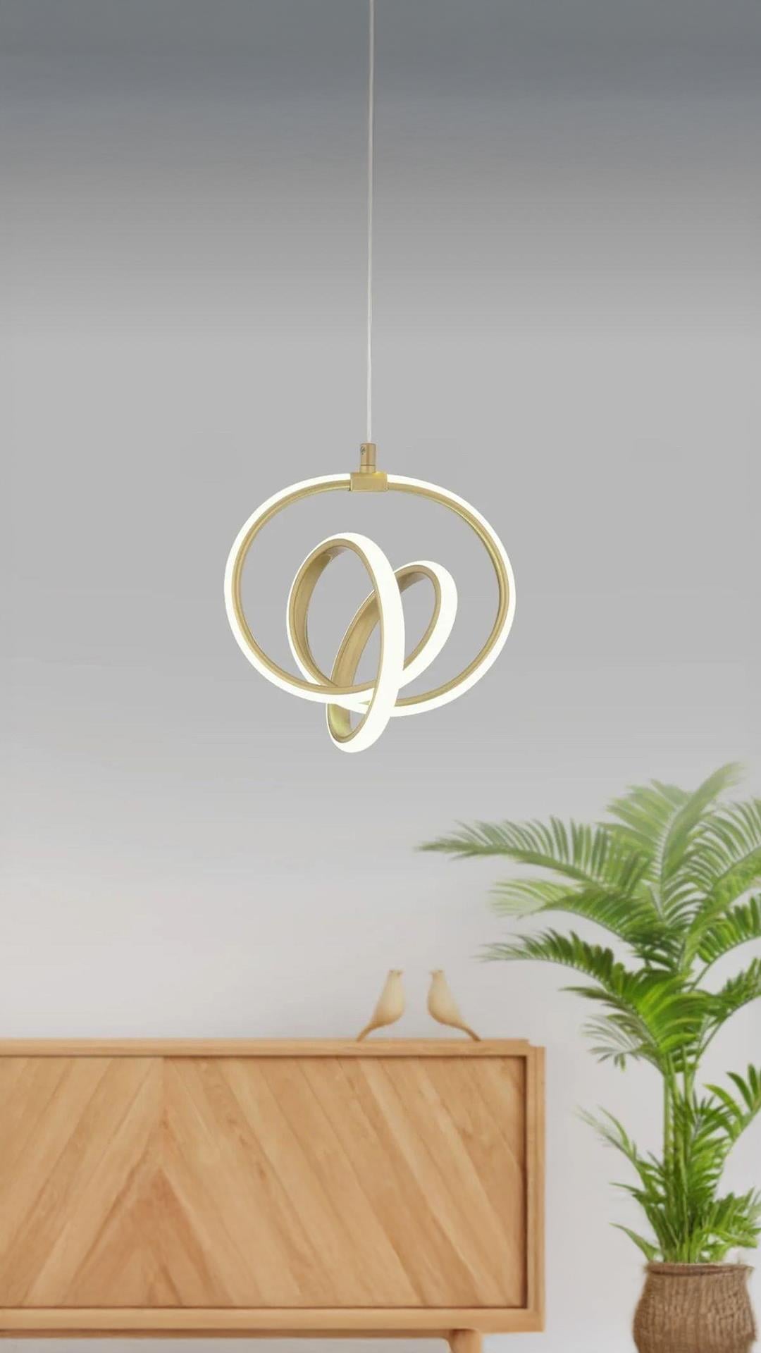 Modern Tekli Sarkıt Hermoso Led Avize Eskitme Gold