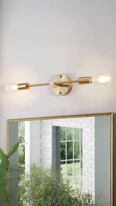 Modern Tasarım Eskitme Gold Sarı Duvar Aplik Şık Görsellik Katar