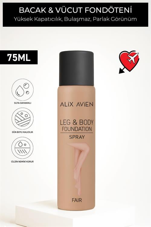 Bacak Fondöteni Fair Vücut Makyajı Bronzlaştırıcı Etki Sprey - Leg & Body Foundation Spray 75 ml