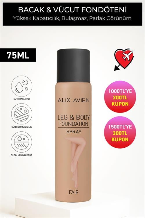 Bacak Fondöteni Fair Vücut Makyajı Bronzlaştırıcı Etki Sprey Çorap - Leg & Body Foundation 75 ml