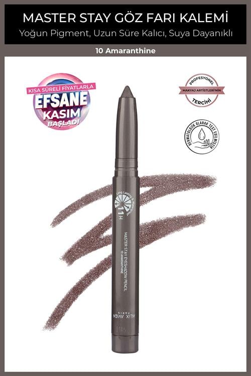Suya Dayanıklı 11 Saat Kalıcı Yoğun Pigmentli Kremsi Göz Kalem Farı - Master Stay 10 Amaranthine