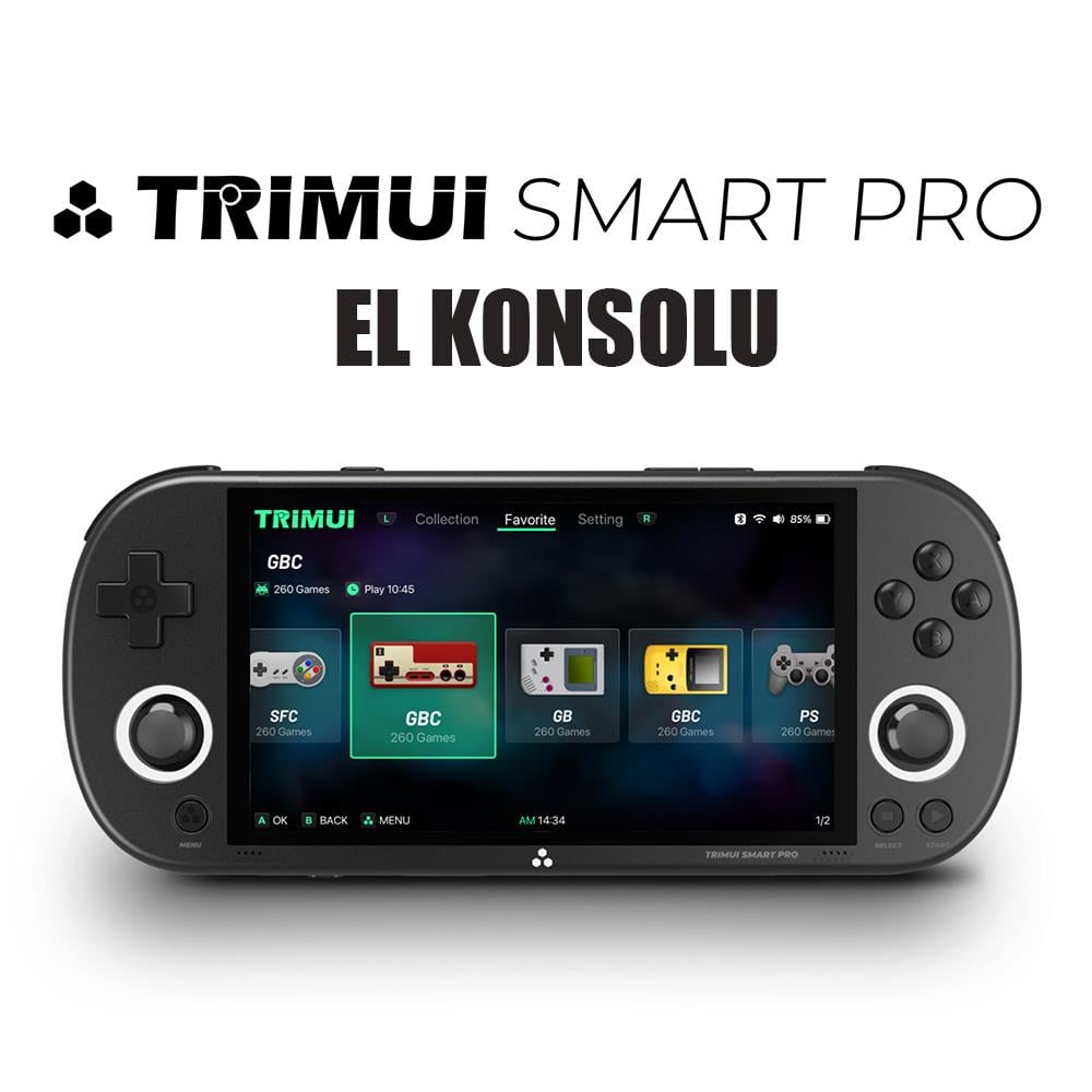 Trimui Smart Pro El Oyun konsolu (256 Gb Depolama)