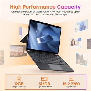 Chuwi HI10 Max 3K İntel N150CPU 1TB Depolama 12GB Ram WIN11PRO 2 In1 13'' Tablet Pc+Klavye+Kalem+Mouse+Türkçe Klavye Sticker