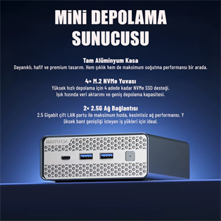 Techstorm Nas X3 Intel N150 Cpu 16 GB DDR5 Ram 500 GB Nvme WIN11 Mini Pc