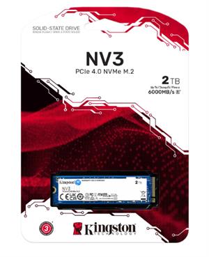 2TB KINGSTON NV3 SNV3S/2000G 6000/5000MB/S M.2 NVMe PCIe 4.0