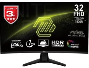 31.5 MSI MAG 32C6X 1MS 250HZ FHD CURVE 1500R VA ADAPTIVE-SYNC GAMING MONITOR