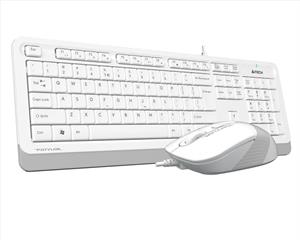 A4 TECH F1010 Q Türkçe USB Multimedya Beyaz 1600dpi Klavye+ Mouse