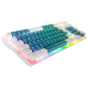 ACER eMachines, EAK100, Yeşil/Beyaz, USB Kablolu, RGB Backlight, RED Switch, Mekanik, Türkçe Q, 100 Tuşlu, Gaming Klavye